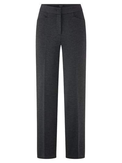 Enkellange Straight Fit-broek Van Peter Hahn grijs