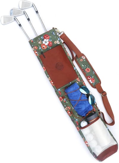 Waterdichte Canvas en Leren Golf Tas voor Dames - Perfect voor Reizen en Sportactiviteiten