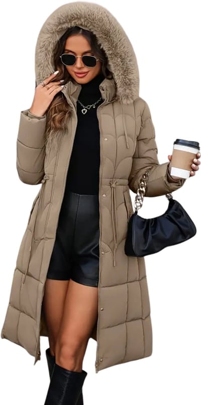 Winterjas Dames - Parka - Winter - Jas - Volwassen - Stijlvol - Khaki - S