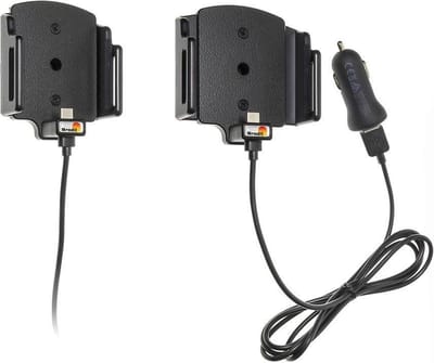 Brodit houder-lader Smartphone houder Universeel 62-77/6-10 met USB-C snoer sig.plug 12/24V