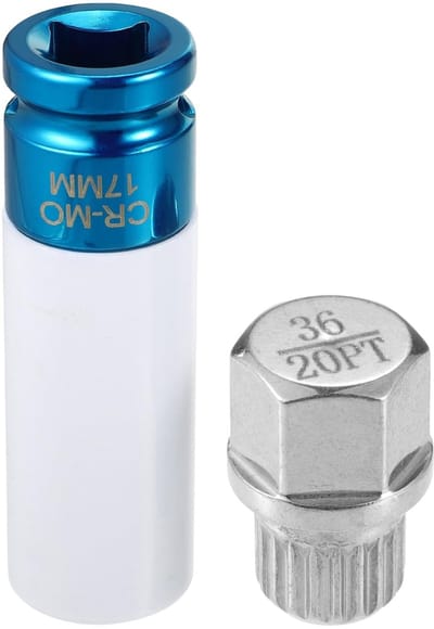 ONF3 - Wielschroefvergrendelingsmoerset - Anti-diefstal - Duurzaam - 17mm Socketbeschermer - Verwijderen en vergrendelen - Geschikt voor...