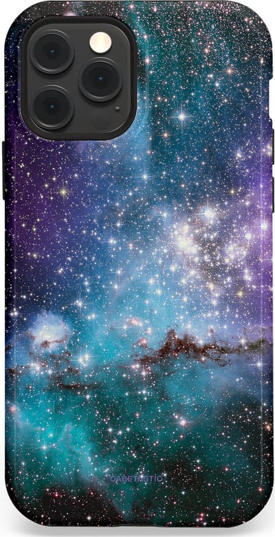 Casetastic Hoesje Geschikt voor Apple iPhone 12/12 Pro Magsafe - Stijlvolle Beschermende Duo-layer Case - Nebula nachtdroom