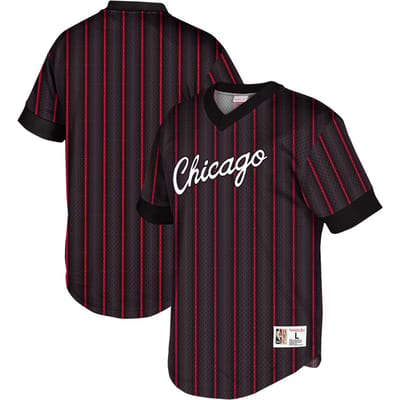 Mitchell & Ness NBA Chicago Bulls Wordmark Mesh Heren T-shirt