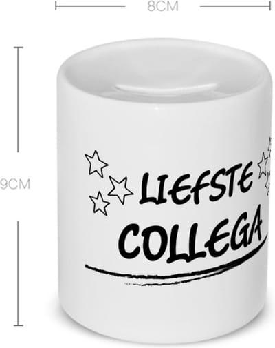 Akyol - liefste collega Spaarpot - Collega - een collega - werk - collega's - baan - afscheidscadeau - verjaardagscadeau - kado - gift - geschenk - 350 ML inhoud
