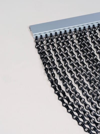 DEGOR - vliegengordijn/deurgordijn - aluminium - zwart - 100x220cm