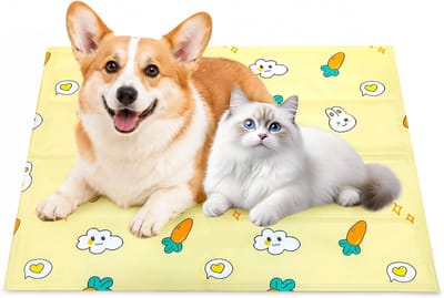 VHV-Koelmat voor Honden en Katten 40x50cm - Zelfkoelende Mat voor Huisdieren - Duurzame Koelingsmat voor Zomer en Vakantie - Comfortabel Rustkussen voor Puppy en Kitten - Eenvoudig Reinigbare Huisdiermat