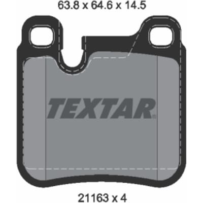 Remblokset TEXTAR 2116301, achter