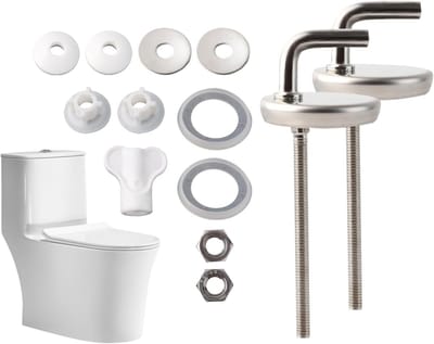 Vervangingsscharnieren voor toiletzitting - RVS bevestigingskit voor wandmontage, universele pasvorm, 2 stuks, geschikt voor WC-dekking
