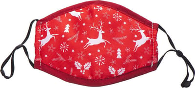 Mondmaskers Zeeland Kerst – 3-Laags Katoen – Rood