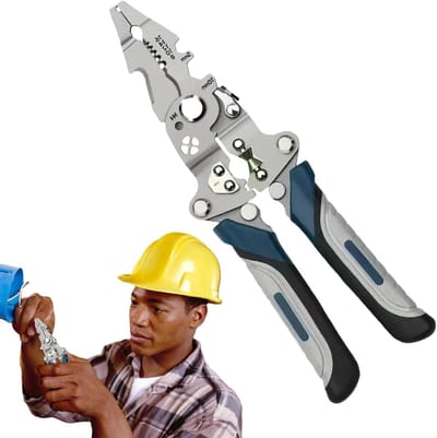 Multifunctionele draadstripper - Opvouwbaar gereedschap - Klusjes uitvoeren - Ergonomisch handvat - 20.5 cm - Zwart