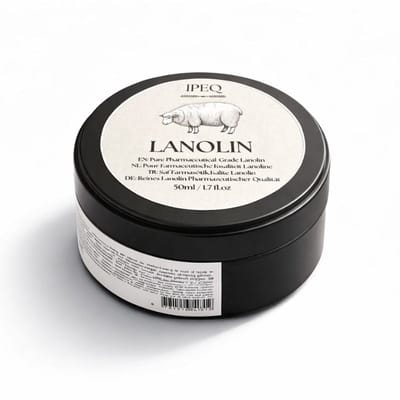IPEQ LANOLINE – Lanoline - 50ml - Wolvet - Tepelcreme - Babycreme - Lanolin - Huidbescherming & Herstellende Zalf – 100% Puur - Zonder Geur of Kleurstoffen - Veilig voor Mens & Dier