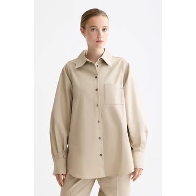 Scotch & Soda Shirt With Contrast Stitching Plaza Taupe Taglia: 38 | Maglie a manica lunga Outlet | Donna | Nero