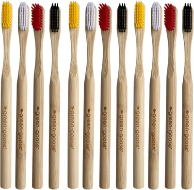 10 stuks! Bamboo tandenborstel - ECO Tandenborstel Bamboe - Natuurvriendelijk -10X Bamboe tandenborstel (zacht) |Natural Bamboo | Gratis verzending | Bamboo tandenborstel | 100% BPA-vrij | natuurlijk afbreekbaar | Zwart