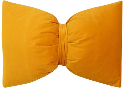 Strik Kussen Fluweel honing geel 40x60cm