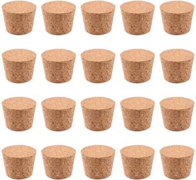 Dailygoods- Kurkstoppers 20 Stuks - Herbruikbare Afdichtingspluggen - Multifunctioneel voor Wijnflessen - Taps Toelopend Ontwerp - Duurzaam Materiaal - Afmetingen 47 x 37 x 35 mm - Afdichtpluggen
