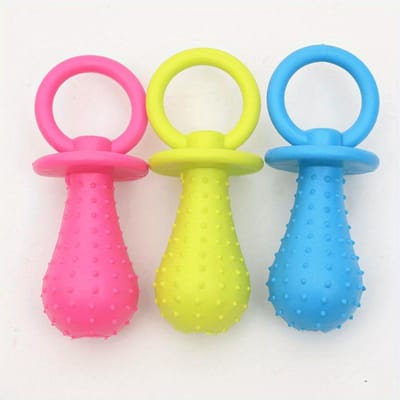 Jouet à mâcher pour le nettoyage des dents de chiots - Plastique Durable Article Apaisant pour la Santé Dentaire Convient à Toutes les Races et Tailles - Expérience de Mastication et de Jeu Amusante S-Random color