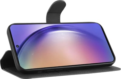 Just in Case hoesje geschikt voor Samsung Galaxy A55 Hoesje met Pasjeshouder - Premium Bookcase - Zwart