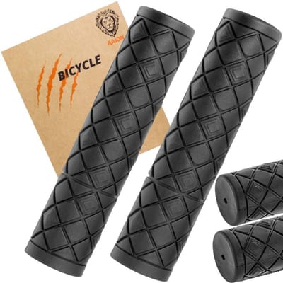 Raion KATTO - Fietsstuur Grips - 120/90mm - Rubber - Zwart