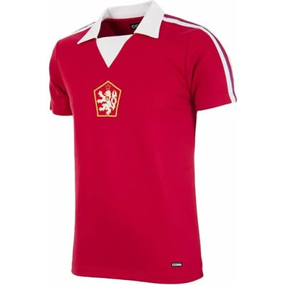 COPA Football - Tsjecho-Slowakije 1976 - Retro Voetbalshirt - Heren - M - Rood