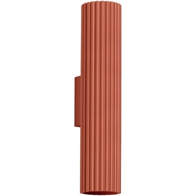 Sollux Lighting Wandlamp Karbon - GU10 - rode oker - aluminium - 30x6.5x8.5cm