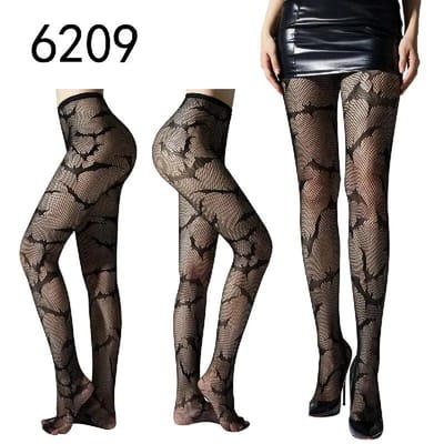 Zwarte Gotische Vleermuis Spinnenweb Visnet Panty Donkere Sexy Kousen Voor Vrouwen Halloween Kostuum Accessoires Uitgesneden Elastische Leggings One Size gray