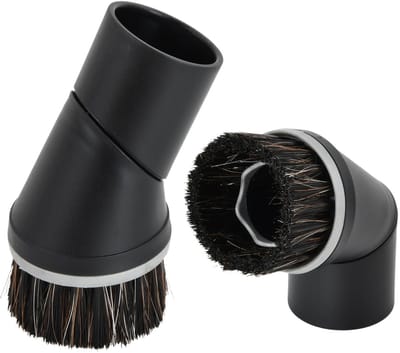 Dailygoods- Stofzuigerborstel Roterend - Universeel - Meubelborstel - 35 mm - 2 Stuks - Robuuste Kunststof - 360 Graden Draaibaar - Reinigingsborstel
