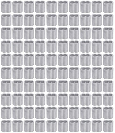 Dailygoods- Krimphulzen 100 Stuks - Aluminium Ferrule - Krimploophulzen - Draadkabel Bevestiging - Touw Bevestiging - Geschikt voor Technische Projecten - Kabelhulzen