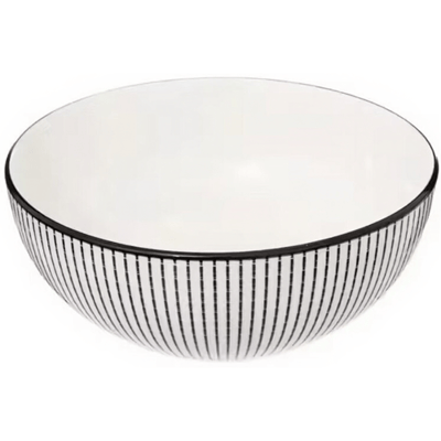 Secret de Gourmet Lunis Porseleinen Saladeschaal - 22 cm, Zwart