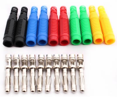 10 Stuks Geïsoleerde Banaanstekkers 4 mm voor Multimeter Testdraden