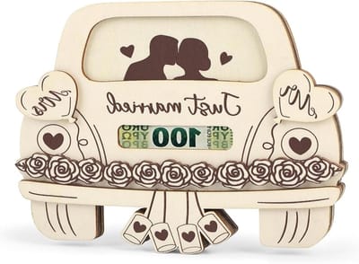 Houten trouwgeld cadeau portemonnee, creatieve geldcadeaus voor bruid en bruidegom, unieke trouwgeschenken en geld enveloppen