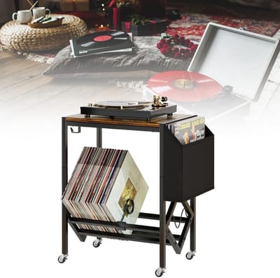 Thuys – Platenspeler Kast – Platenspeler Meubel – Ip Kast – 32 x 45 x 72cm – Bruin