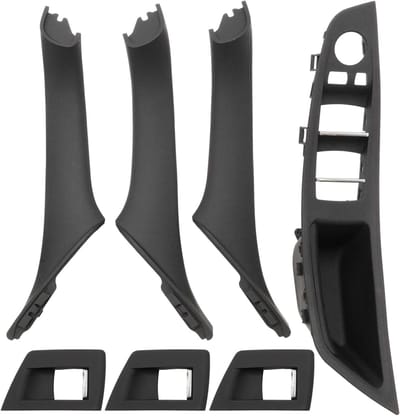 Deurklinkset voor BMW 5-serie F10 F11, vervangingsonderdelen voor bestuurderszijde en passagierszijde met raamschakelaars en afdekkingen