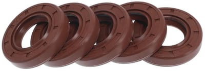 Dubbele Lip Olieafdichting met Roterende Veer - Staal Afdichtingsring 22X40X8Mm - Rubber FKM voor Hoge Druk - Set van 5 Stuks