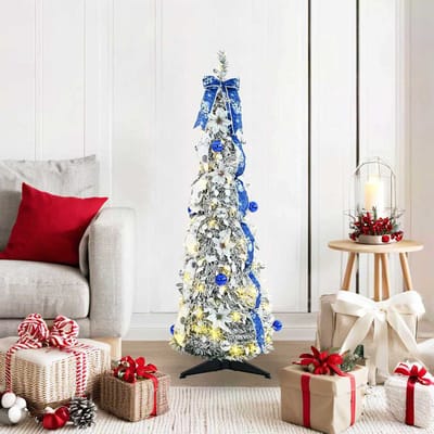 vidaXL - Kunstkerstboom - Wit - 120 - cm - PVC