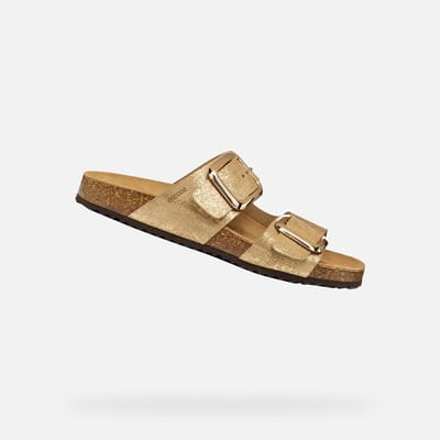 GEOX BRIONIA R DAMES Sandalen - LICHT GOUD - Maat 39