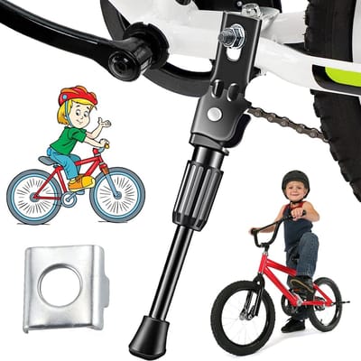 SnelShoppen - Kids Fietsenstandaard Voet, 14 Inch Aluminium Alloy, Stevige Fietsstandaard Voor Kinderen, Geschikt Voor Race- en Vouwfietsen, Duurzaam
