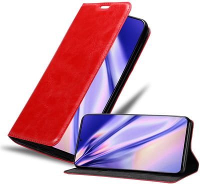 Cadorabo Hoesje geschikt voor Samsung Galaxy S20 ULTRA in APPEL ROOD - Beschermhoes met magnetische sluiting, standfunctie en kaartvakje Book Case Cover Etui