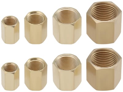 Allecto Fittingen - 8PCS Messing Adapter - Duurzaam en Corrosiebestendig - Diverse Maten - Voor Lucht Water Brandstof - Geschikt voor Verschi...