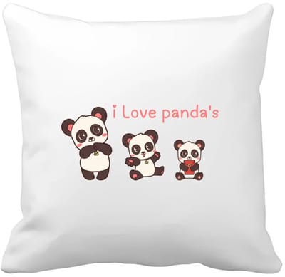 Akyol - i love panda's Kussen hoes - Panda - dieren liefhebbers - leuke cadeau voor iemand die van houdt van panda's - verjaardagscadeau - kado - gift - 40 bij 40 cm