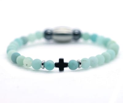 Ibizamen KIDS - Jongens - armband - mint - 4mm