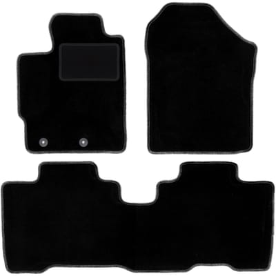 Zwarte veloursmatten voor: Toyota Verso-S minivan (2010-2015)