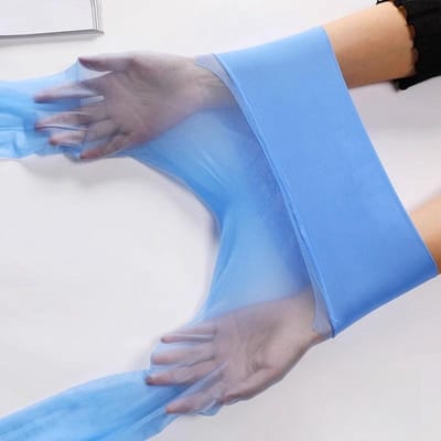 1/3 Pièces Bas Collants 5D Sans Couture Pour Femmes Sexy Moulants Brillant à l'Huile Lingerie Transparente Respirante Tenue de Club Nocturne Bas de Luxe XL gray
