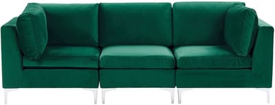 EVJA - Driezitsbank - Groen - Fluweel