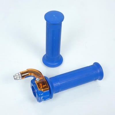 Poignée de gaz accélérateur bleu RSM mini targa pour mobylette cyclomoteur