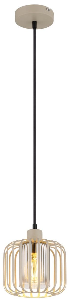 Globo - hanglamp - ALFRED - beige - metaal - Ø 18cm - E27 - 15758H