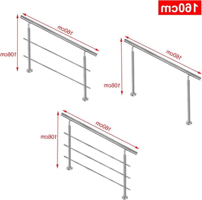 Trapleuning Roestvrij Staal - Balustrade Hek - Veilig Traplopen - Flexibele Hoek Installatie - 160 cm Lengte - Geborsteld