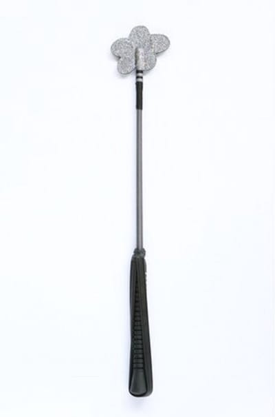 HB kinderzweep - Glitter - Flower - 50cm - Grijs