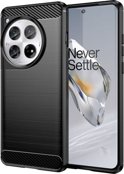 Coverup Hoesje - Geschikt voor OnePlus 12 Hoesje - Coverup Armor Brushed TPU Back Cover - Zwart