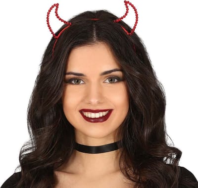 Fiestas Guirca - Tiara rode duivel - Halloween - Halloween accessoires - Halloween verkleden