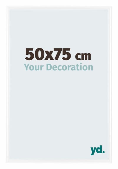 Your Decoration - Fotolijst 50x75 cm - Kunststof - Wit Hoogglans - Bordeaux